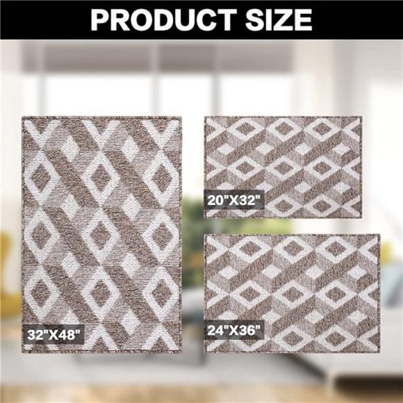 Door Mat, Front Indoor Doormat TPR Backing Non Slip Entry Rug Washable - Picture 5 of 7